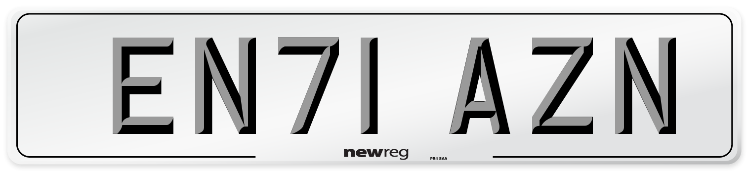 EN71 AZN Number Plate from New Reg